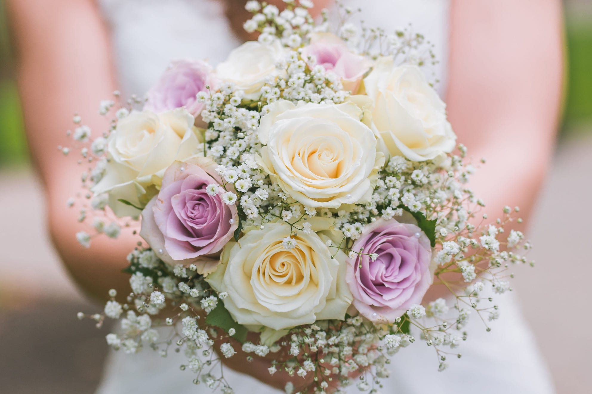 Boeket Rosa – paars en creme