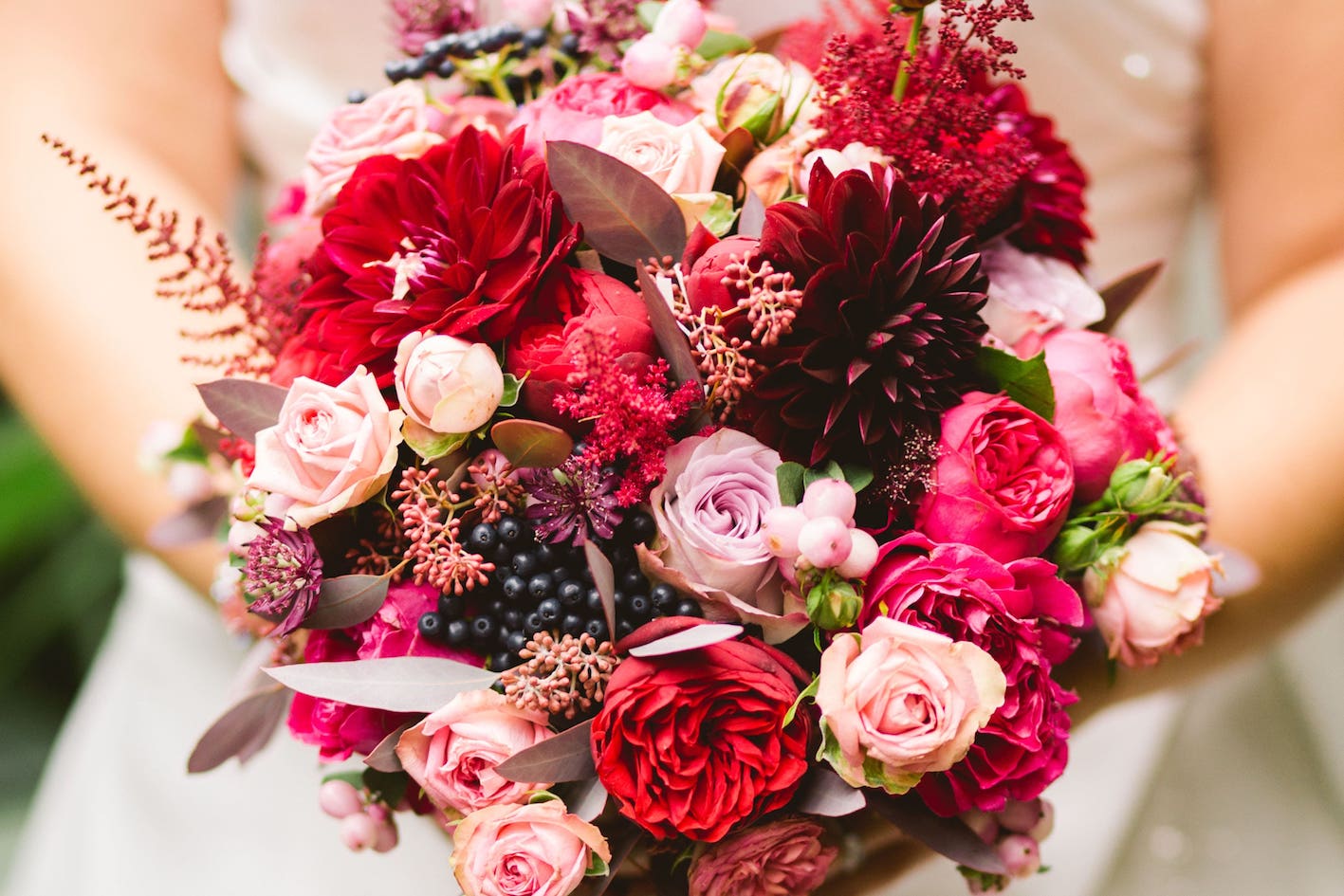 Boeket Florine – rood met roze